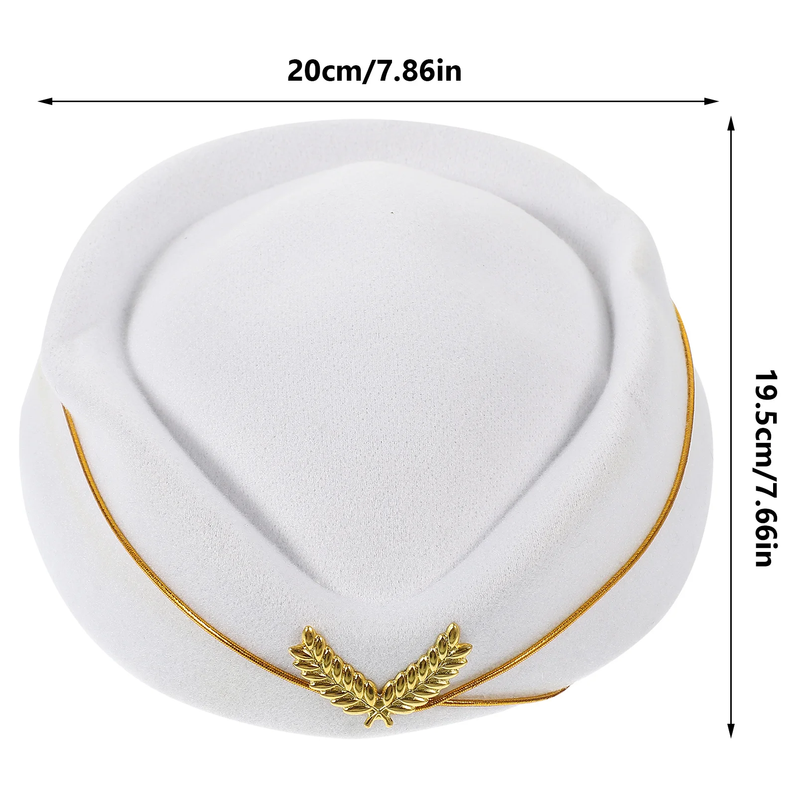Gorra de azafata de línea aérea para mujer, sombrero de azafata para fiesta de Cosplay, accesorio de disfraz de escenario, decoración