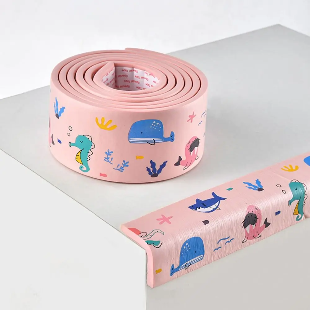 Cute 2m Desk Edge Guard Strip Cartoon Thickened Table Anti Collision Cushion Soft Self Adhesive Foam Bumper for Safety