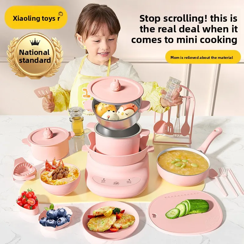 مجموعة أطباخ المطبخ مع أطباق طهي واقعية للعب التظاهري - مجموعة هدايا فاخرة #1