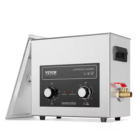 VEVOR 6L Ultrasonic Cleaner with Heater Timer &amp; Basket, Professional Digital Sonic Cavitation Machine, 180W Cleaning Machine