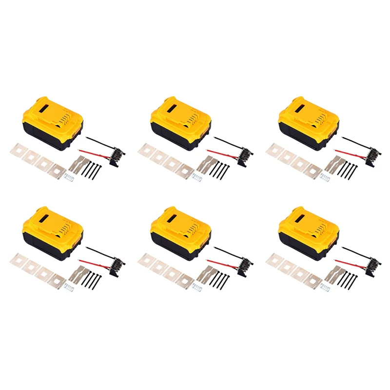 WORTHOWN-6X Li- Battery Plastic Case PCB Charging Protection Circuit Board Shell For  18V 20V Li- Battery