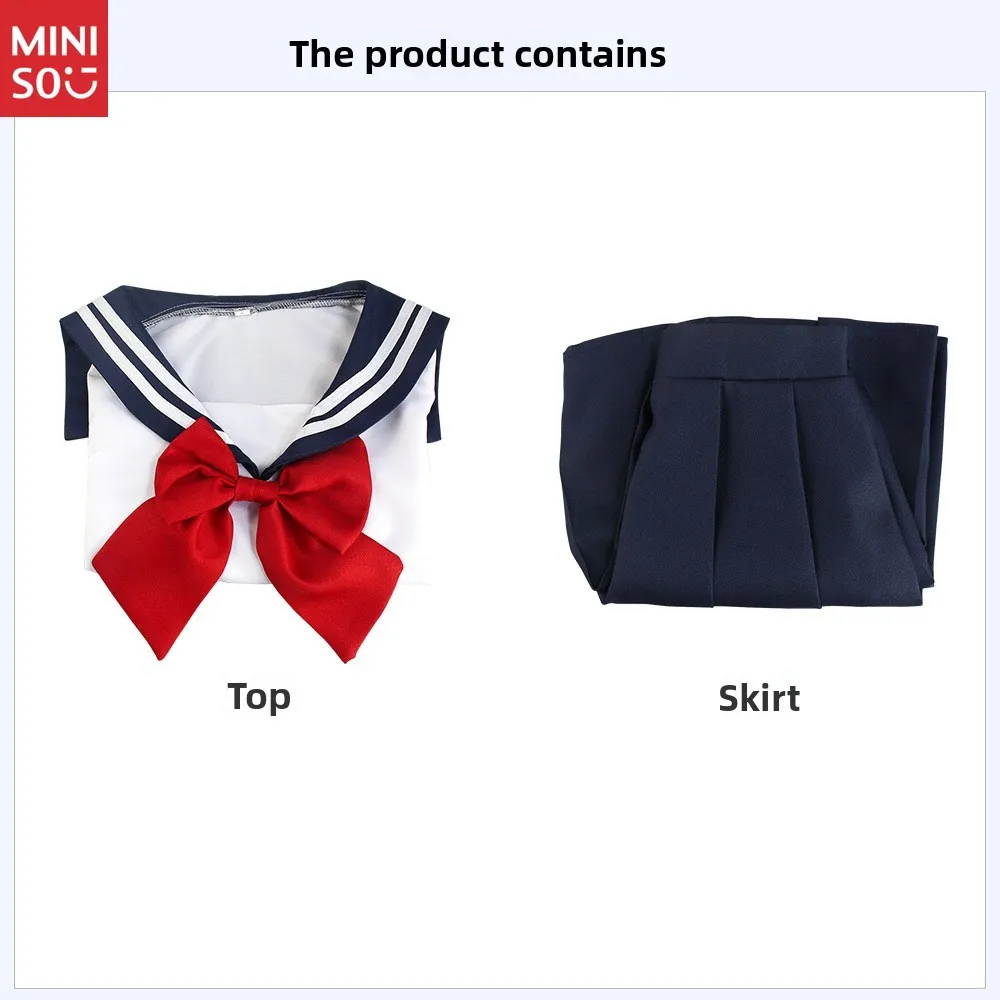 تنورة موحدة JK على الطراز المدرسي الياباني من Miniso، مجموعة كلاسيكية للخريف والشتاء للنساء