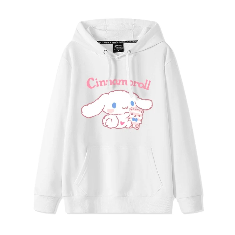 Cinnamoroll  Hooded Sweater for Women 2024 New Versatile Oversize Academy Style Sweater Coat Loose, Comfortable, and Fashionable