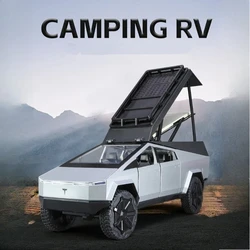 1:24  Pickup Alloy Camping RV Car Model Diecast Metal Toy Van Motorhome Touring Car Model Sound Light Kids Gifts