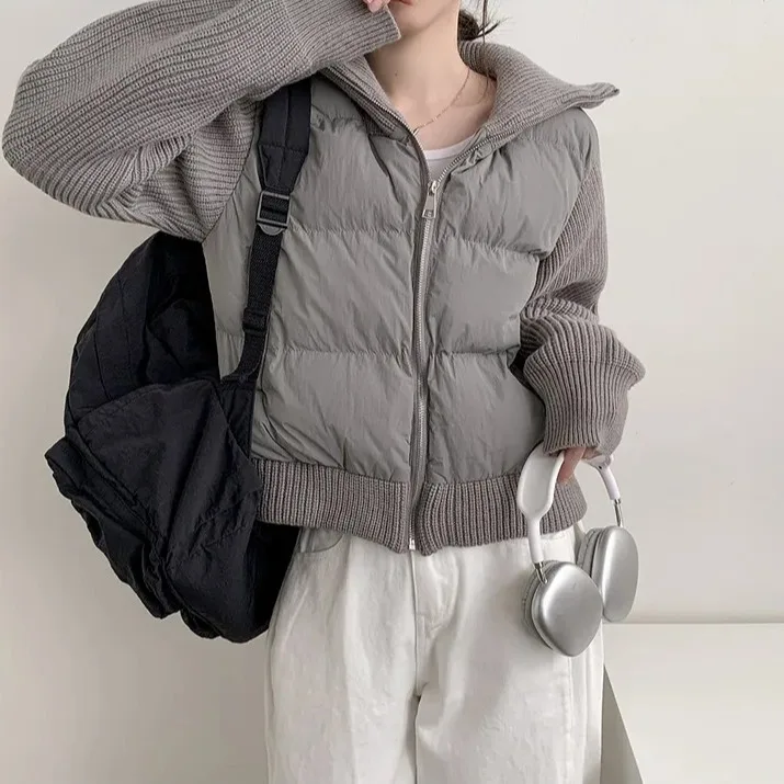 

Women's Thiened Knitted High Collar Jaet Autumn Winter New Sle Casual Slimming Outerwear Top Faionable Commute Design