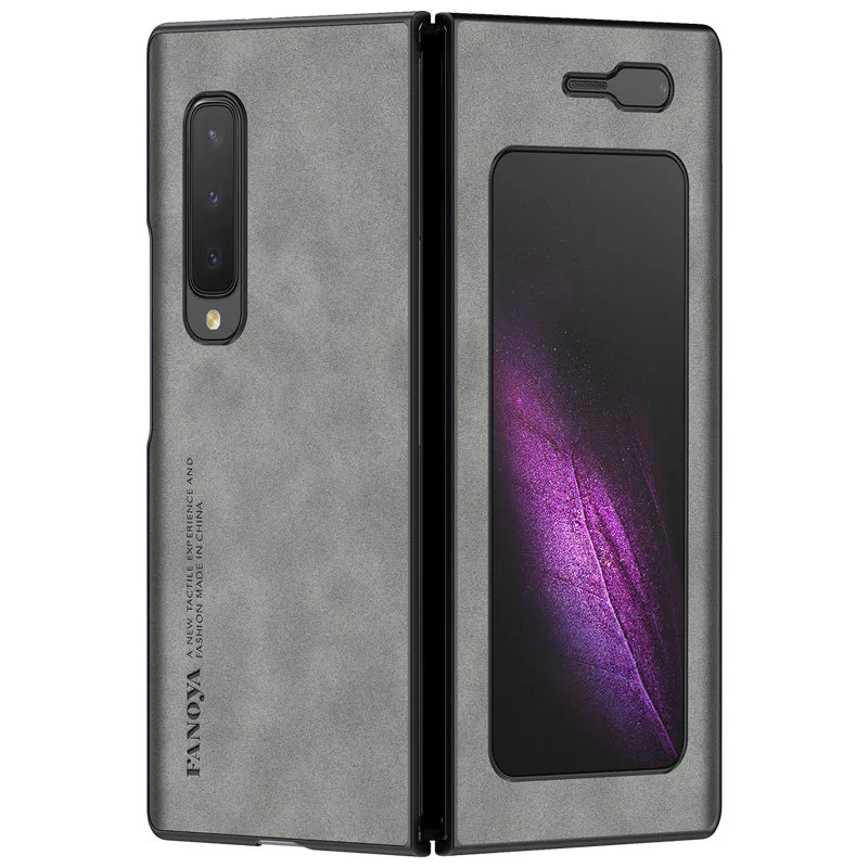 For Samsung Galaxy Fold Fold1 5G Case Shockproof PU Leather Skin Hard Cover Matte Case Silicon Bumper for Samsung Fold Fold1 4G