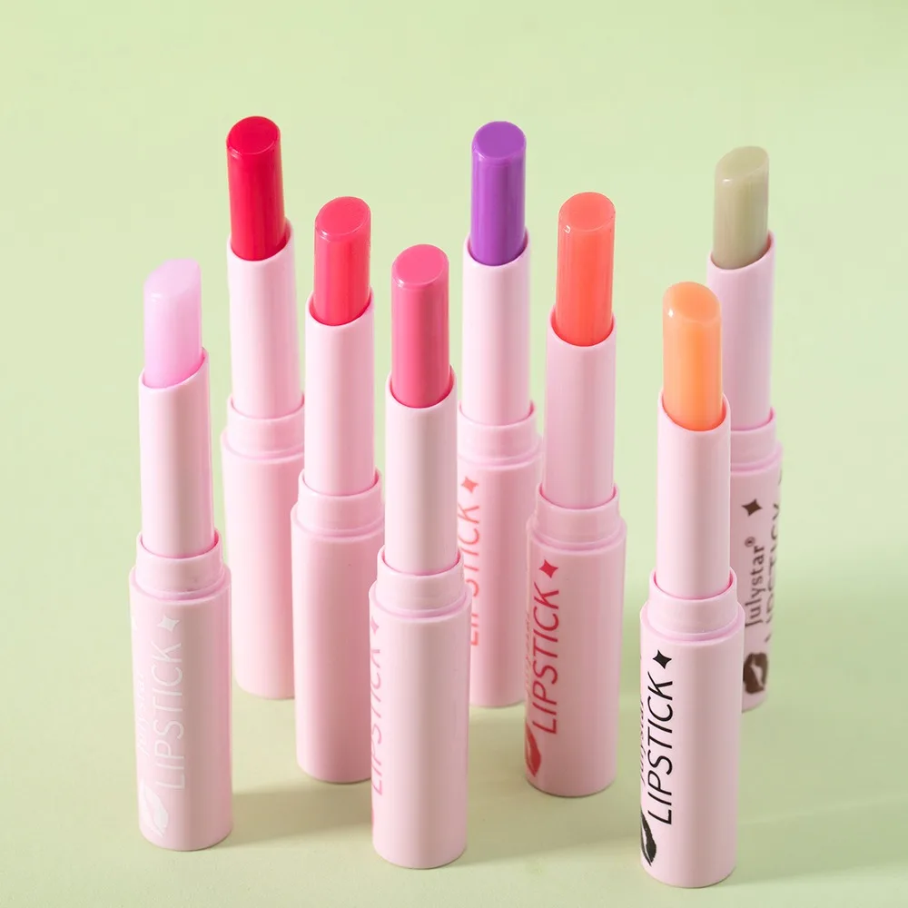 Balsamo per labbra che cambia colore caldo Sapore di frutta Vitamina E Infuso Cura idratante Finitura lucida non appiccicosa per labbra secche Uso quotidiano