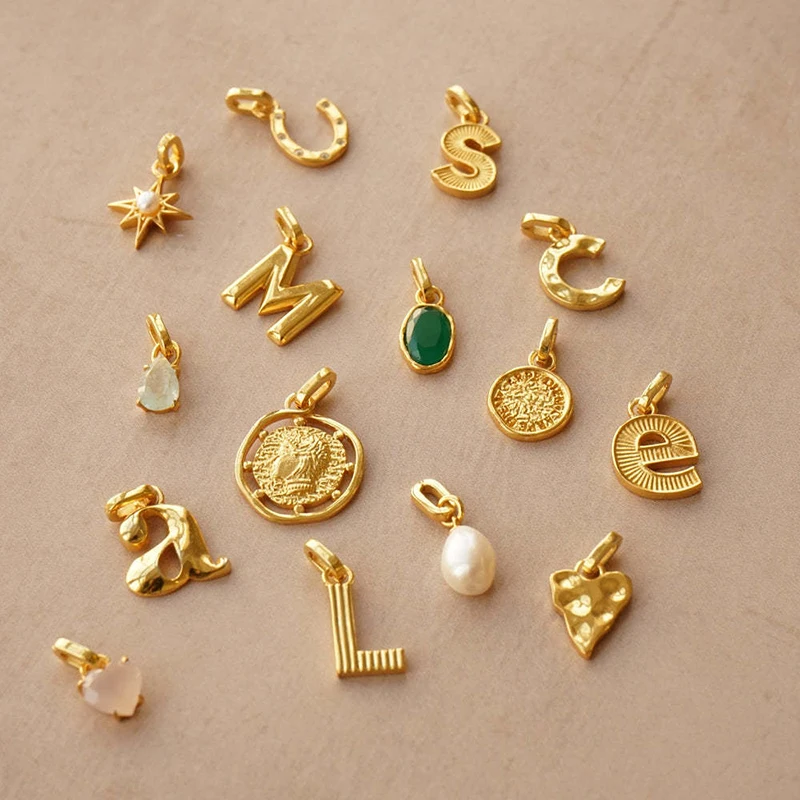 

10 шт., разноцветный кулон из нержавеющей стали с жемчугом в форме буквы для изготовления ювелирных изделий, ожерелье, браслет, аксессуары