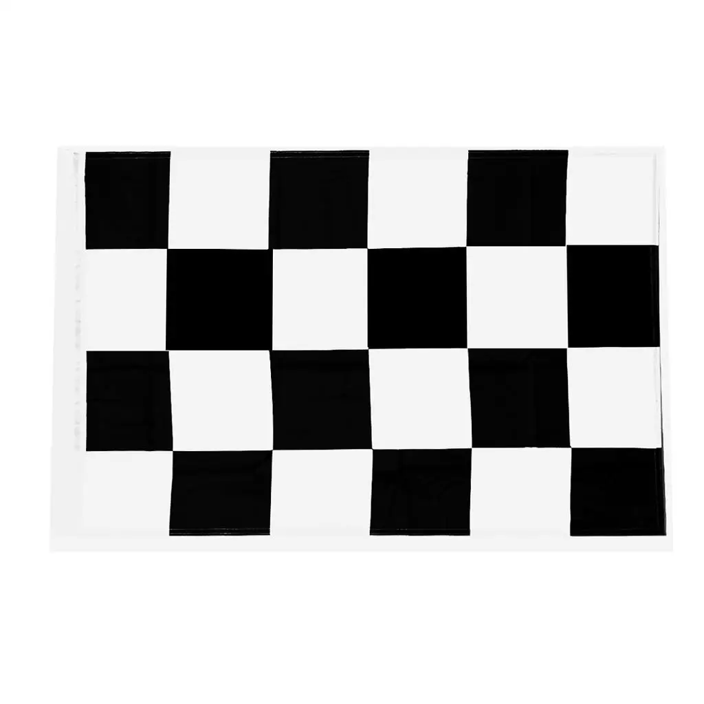 Checkered Flag Black White Racing Flag Polyester Plastic Starting End Flag