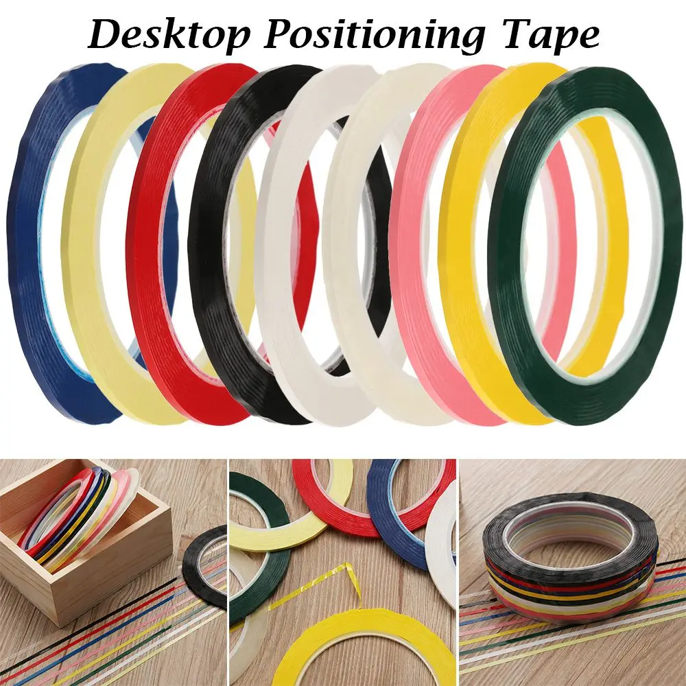 1 Pcs Multicolor Adhesive Office Supplies No Trace 5S Desktop Positioning Tape Marking Tape Whiteboard Warning Line Drawing Grid