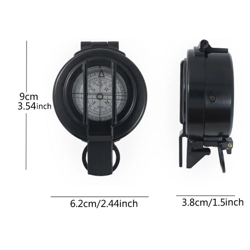 البوصلات المقاومة للماء البوصلات الجيب عتيقة مع وظيفة مضيئة w0yb