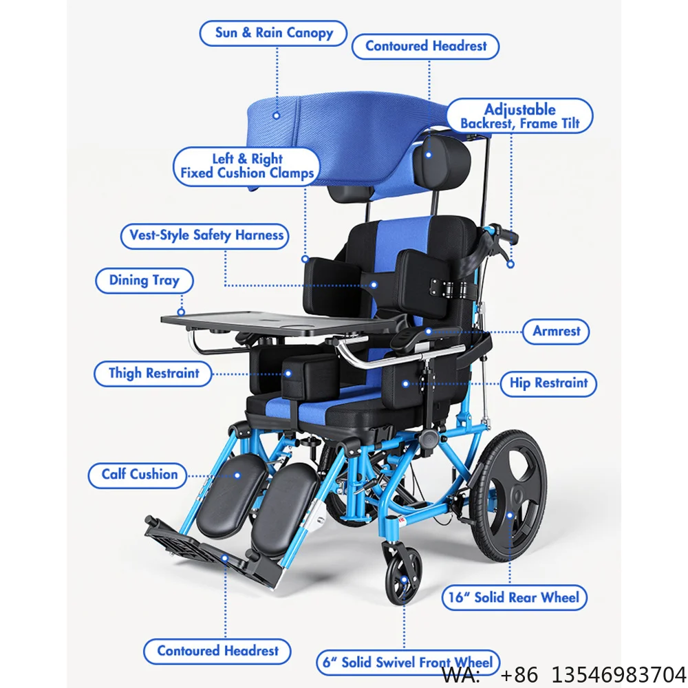 Children Handicapped Cerebral Palsy Wheelchair Chairs Adult Special Need Stroller for Disabled