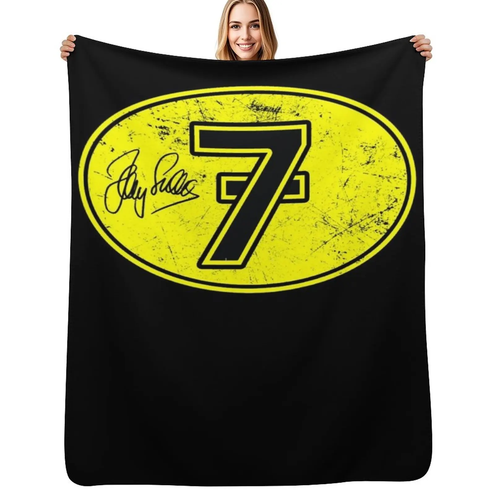 

Barry Sheene Lucky 7 Throw Blanket Soft Big Summer Beddings Decorative Throw Blanket