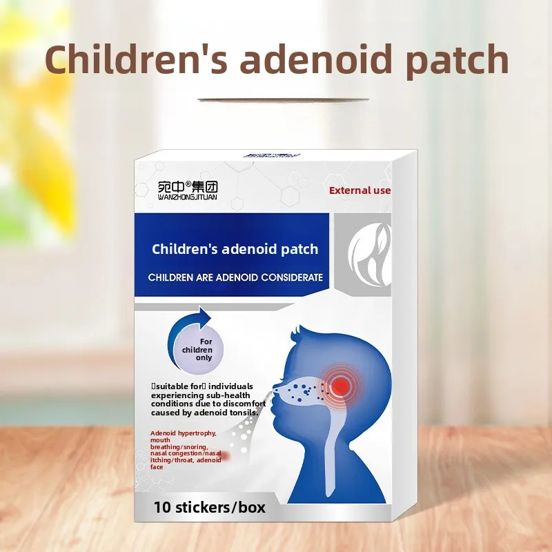 

Детский пластырь для поддержки дыхания для носа и горла, травяная формула для комфорта ночного времени, 10 шт. на основе растений