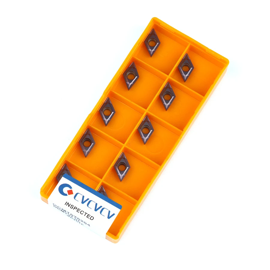 DCMT070204 VP15TF DCMT070204 UE6020 US735 inserti in metallo duro utensile per tornitura CNC utensile per tornio in metallo per la lavorazione di acciaio inossidabile, acciaio