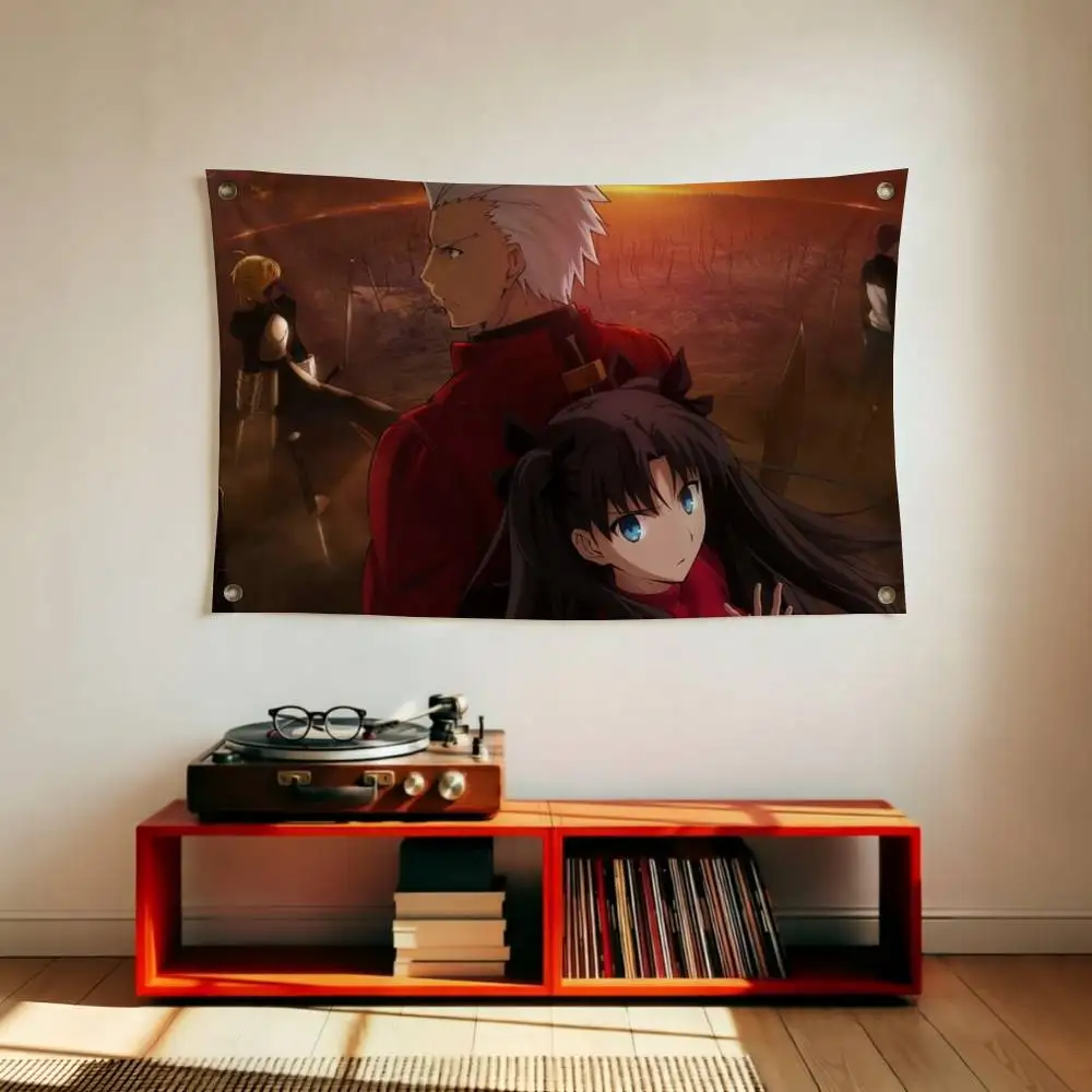 Japan Classic Anime Fate stay Flags for Bedrooms Home Decor Items Outdoor Decors Garage Decoration Flaga