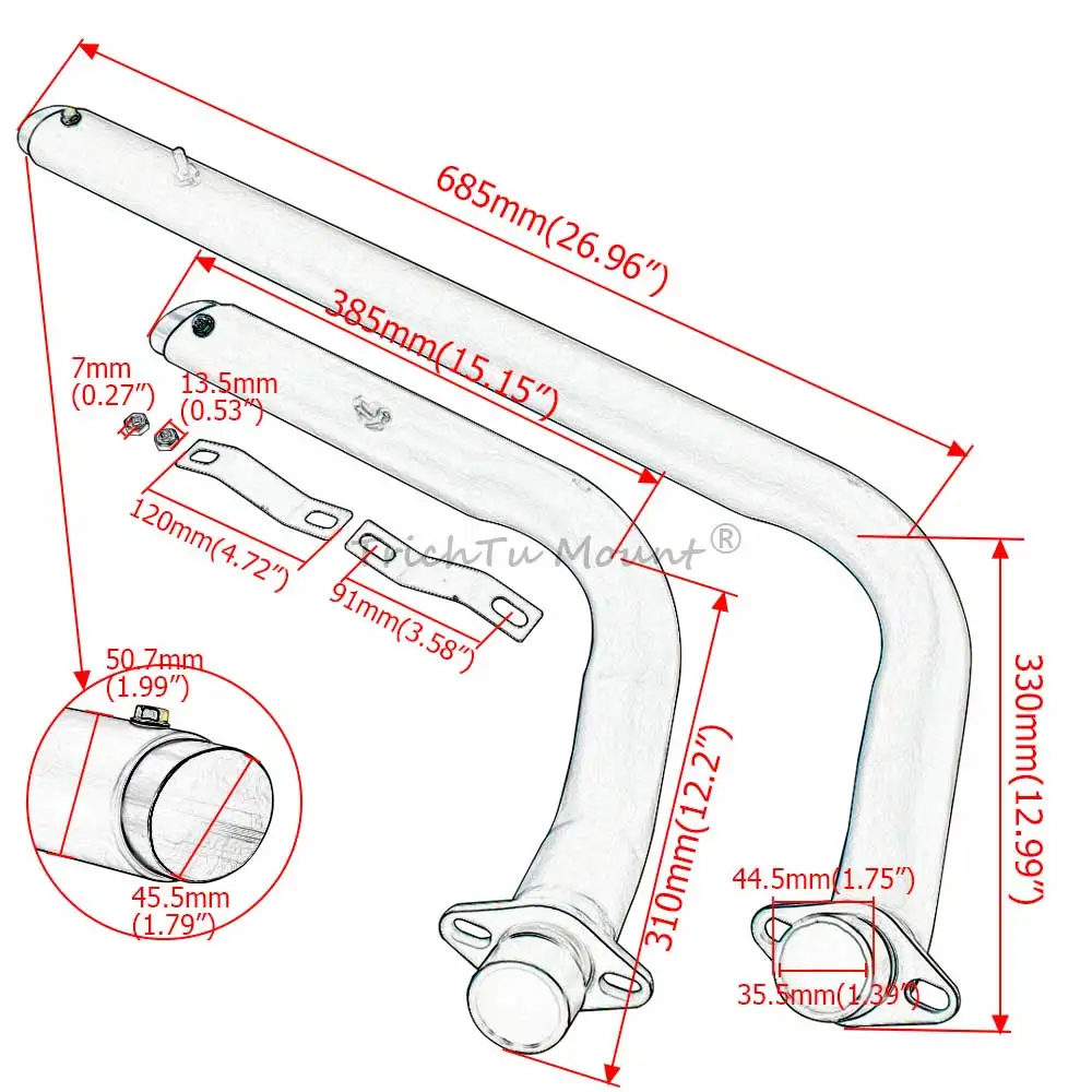 2 Pcs Exhaust Pipes Fits For Honda Shadow Ace Vt750 High Quality Stainless Steel Matte Black Motorcycle Complete Exhaust System