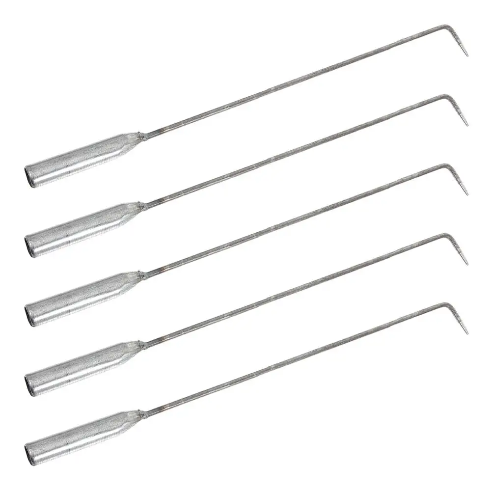 5pcs BBQ Hook Heavy Duty Steel Fireplace Tools Pit Poker Bonfire Accessories Camping Outdoor Coal Handling Safe