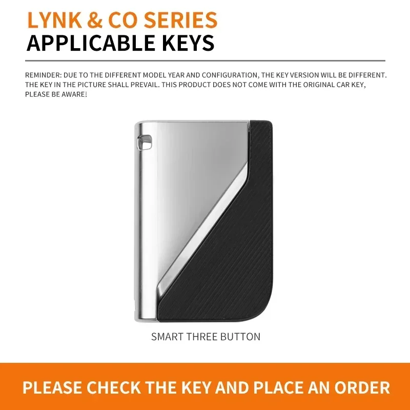Metal leather car key case protector full cover Shell holder for Lynk & Co 05 01 02 03 06 remote keychain auto styling accessori