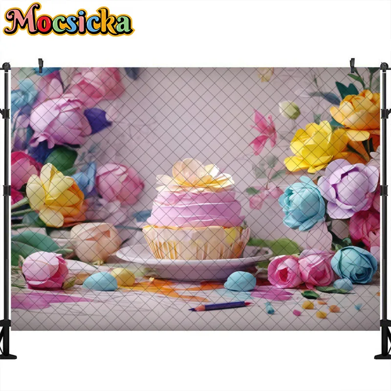 Baby Cake Smash 1st Birthday Party Background Balloon Door Decor Wedding Photography Backdrop Newborn Photo Portrait Studio