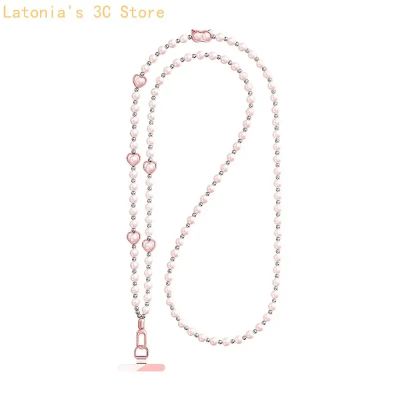 Perlenbesetztes Telefonketten-Lanyard-Band mit Einsteckkarte für einfaches tägliches Tragen X3UB – Detail 4