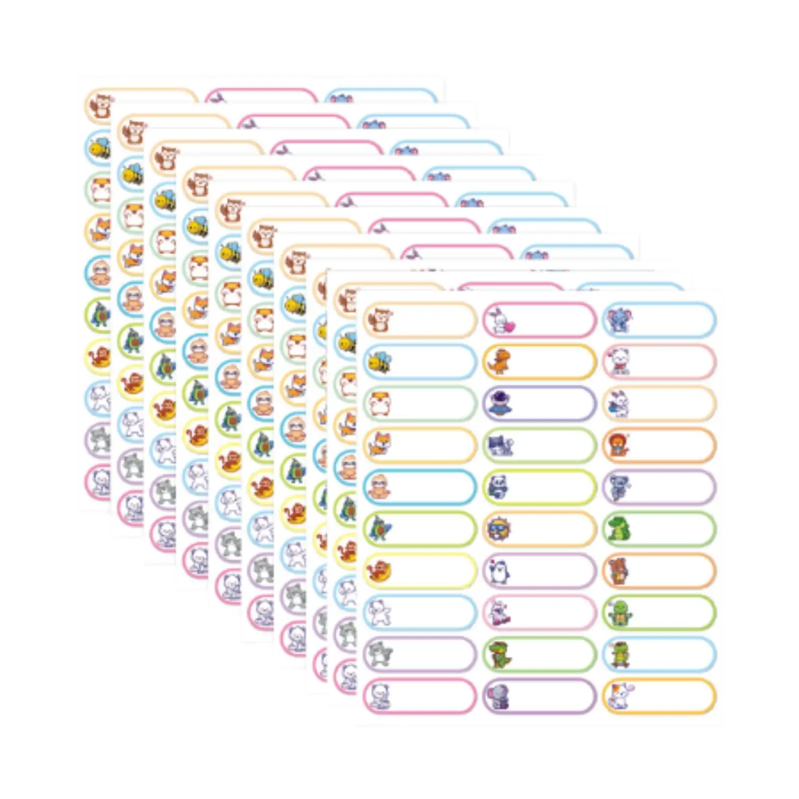 10x 名札分類名ステッカー 学校の学生のお祝い用