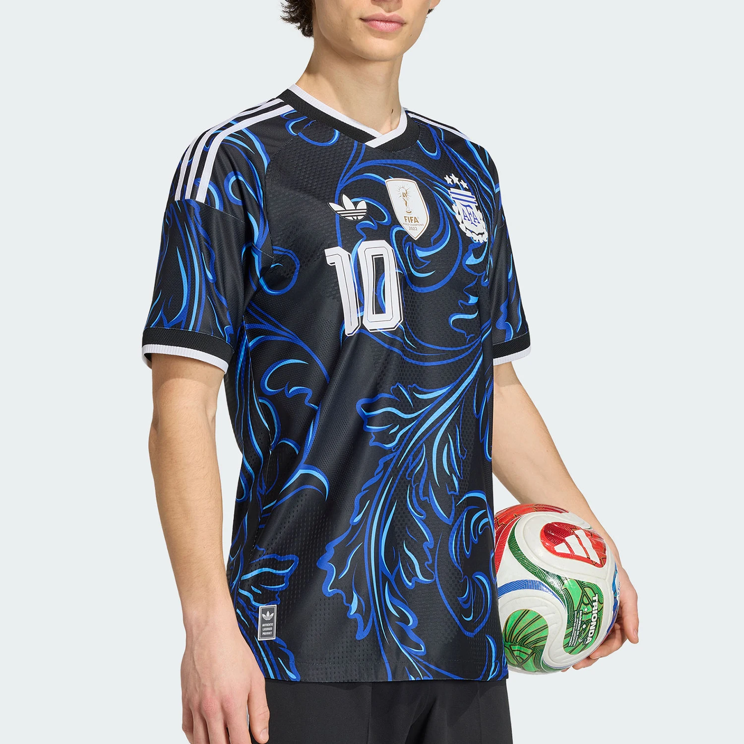 Adidas genuine clover men's retro pattern training short sleeved T-shirt KH3935
