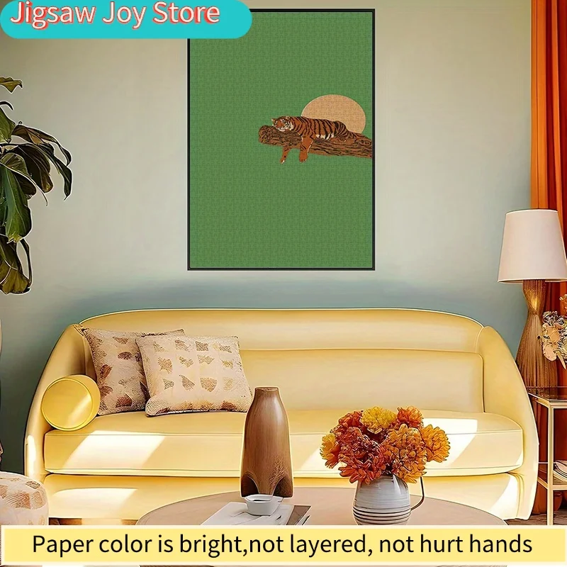 1000ピース タイガー ツリー スタンプ サンセット ジグソーパズル - 高品質の厚紙、ポータブル、中級スキルレベル、長方形、I