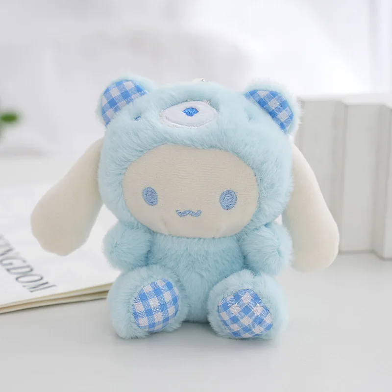 Sanrio Purin Plushie Anime Plushie Bag Doll, regalo de juguete para niños, 14CM Melody Cinnamoroll Kuromi Hello KittyKawaii