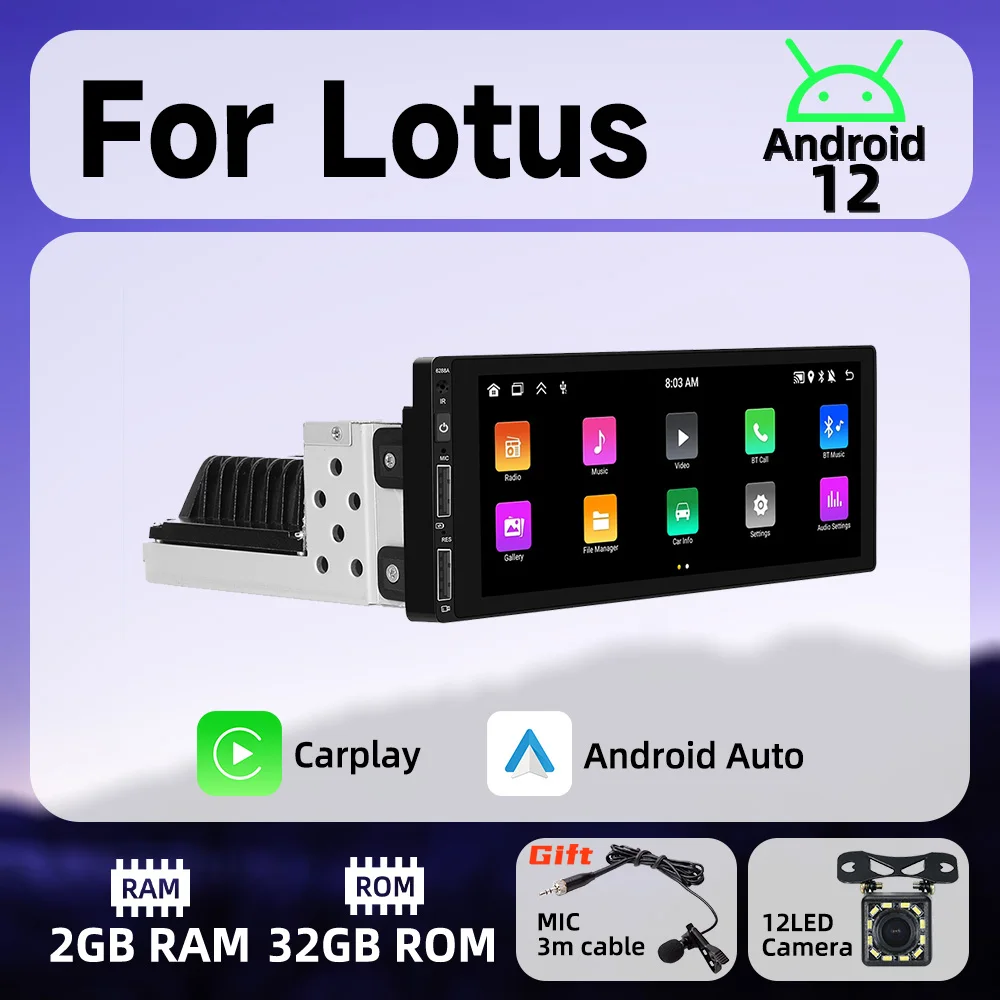 

Android Car Multimedia for LOTUS 6.9 Inch Screen 1 Din Radio Stereo Head Unit Carplay Android Auto Autoradio GPS Navigation Wifi