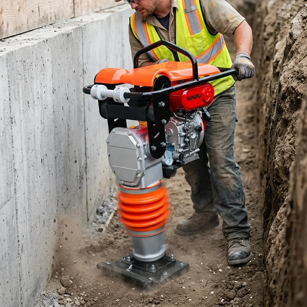 High Performance 173 Jumping Jack Tamping Rammer for Soil Trench Foundation Compaction - Factory Customizable