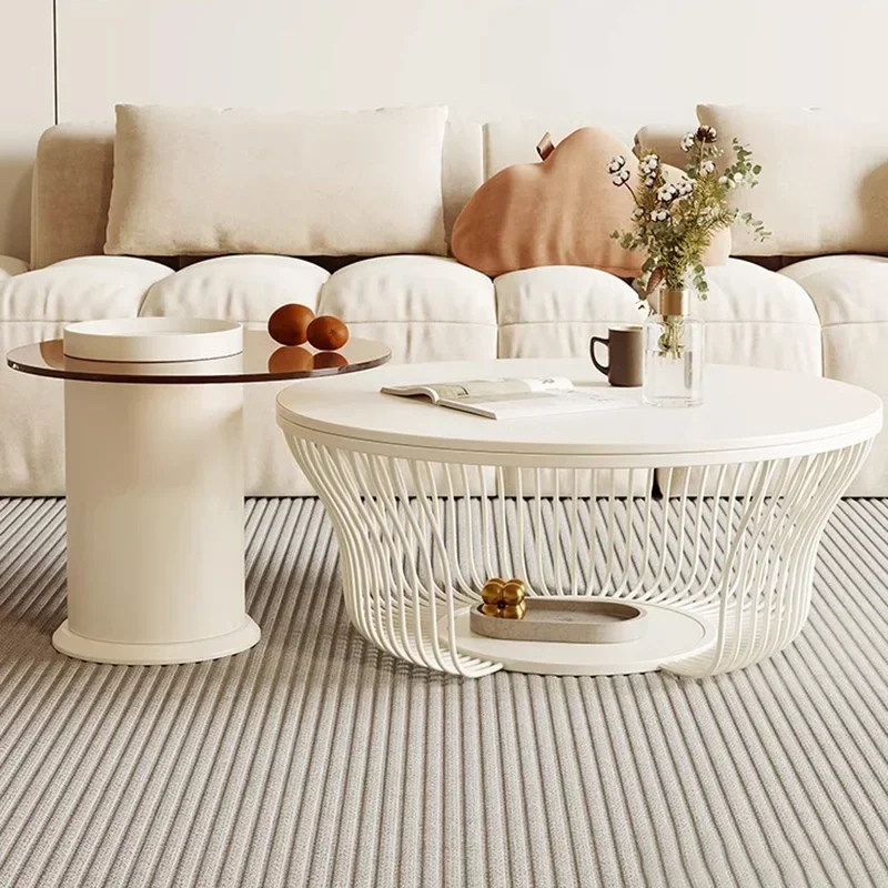 Nordic redonda mesa de centro cuteour branco clássico elegante mesas de centro sala estar único muebles para el hogar móveis para casa