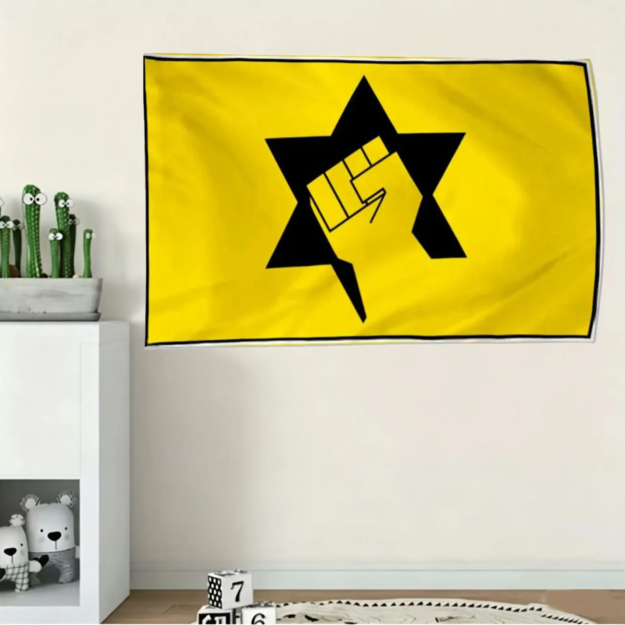 JDL Flag Tapestry Jewish Religious Defense Flat Print Wall Hanging Watch Party House Bedroom Decor
