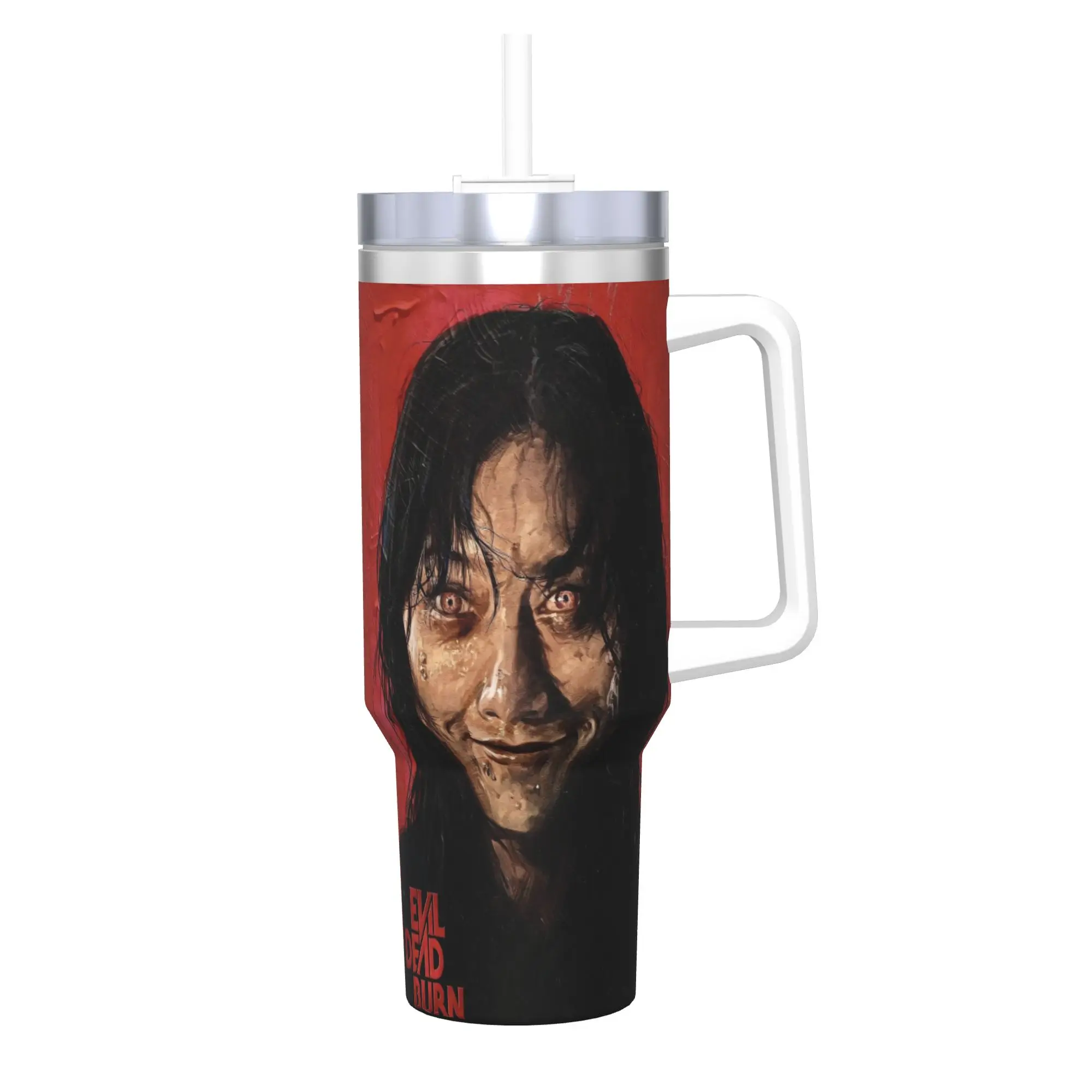 Evil Dead Burn Tumbler 40oz Stainless Steel Double Wall Vacuum Insulated  Tumblers Mug With Straw