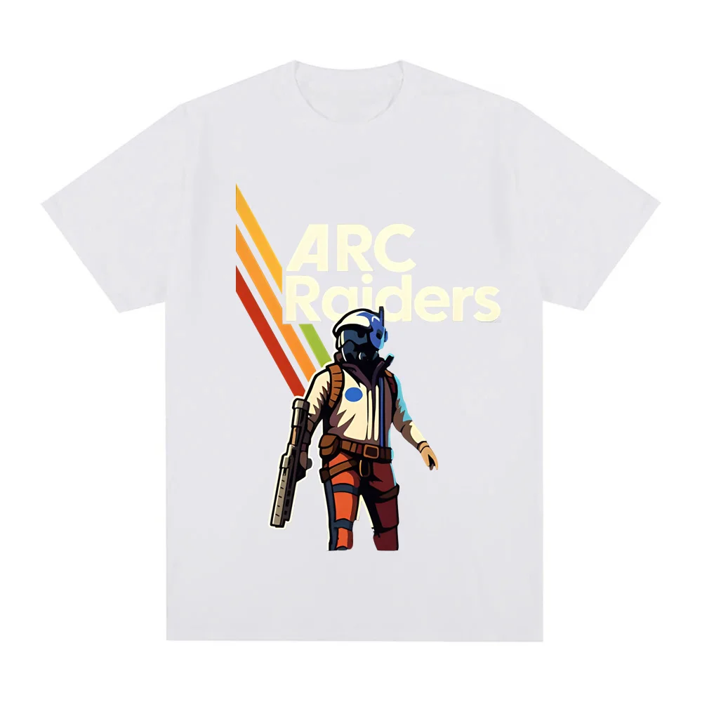 Arc Raiders Retro Sci-Fi Illustration Shir 2026 Shooting Game Graphic Printing TEE 100%cotton Comfortable High Quality Soft Tees