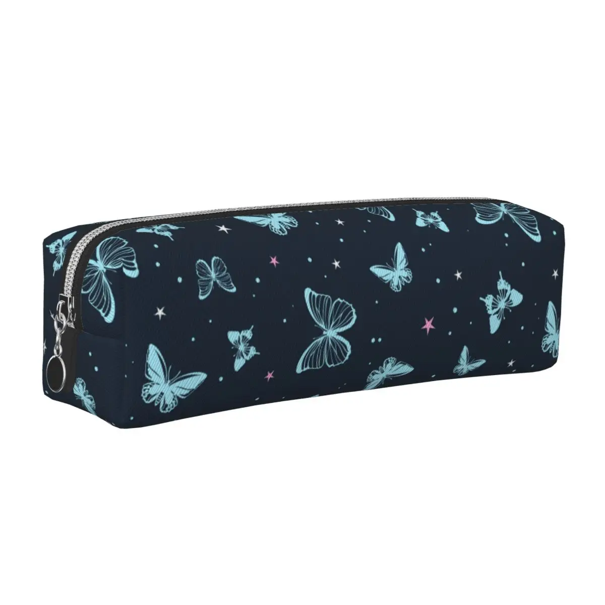아름다운 나비 연필 케이스 학생을위한 패션 펜 가방 대용량 학생 학교 화장품 연필 케이스
