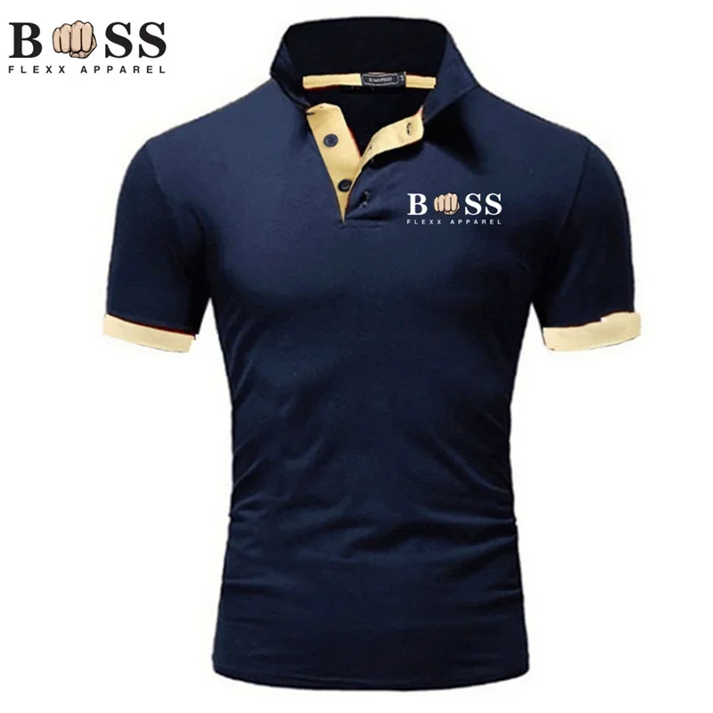 2024 New Men\'s Fashion Sports Summer Slim Fit Short Sleeve Polo Shirt, Men\'s Personalized Printed Golf Polo Shirt.