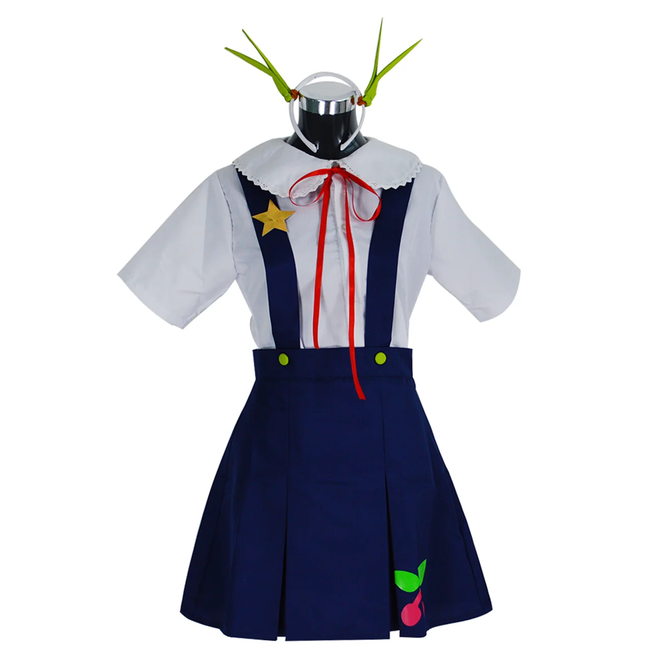 Hemixush Anime Bakemonogatari Cosplay Hachikuji Mayoi Costume Party Uniform Full Set Female Suit