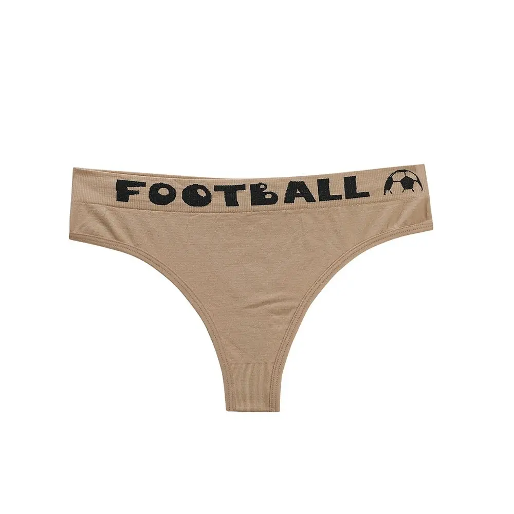 Für Frauen Sport Unterwäsche Unterhose Einfarbig Mittleren Taille Slips Frauen Unterwäsche Fußball Brief Höschen Weibliche Dessous