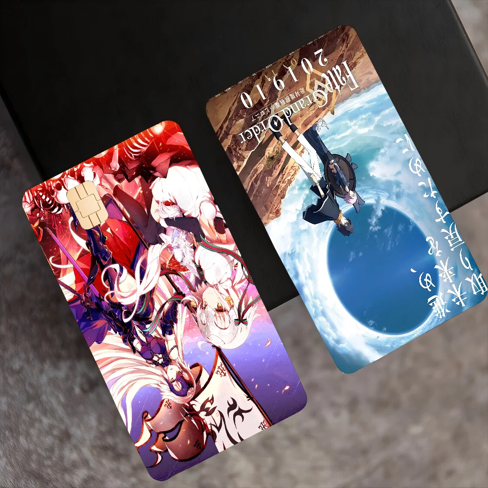 Fate Grand Order Anime Spend Or Save Funny Shell On Off Ultra Thin No Fade Sticker Skin Cover Film für Debit-Kreditkarte