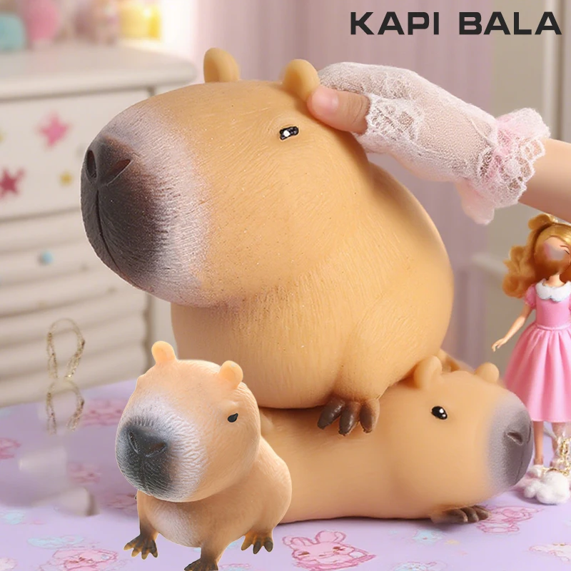 1PC schattig stressknijpspeeltje met capibara-thema, perfect cadeau voor het behoefte van ontspanning, leuk dierenspeeltje