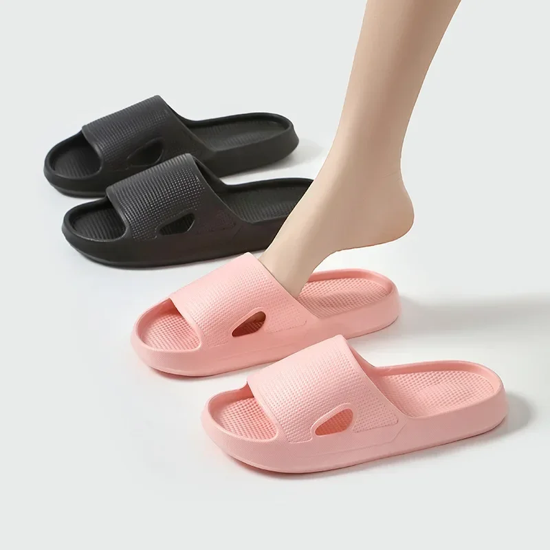 Zapatillas de nube con plataforma gruesa, toboganes de almohada de suela blanda EVA, chanclas de playa de verano para mujer, Zapatillas de baño antideslizantes para el hogar