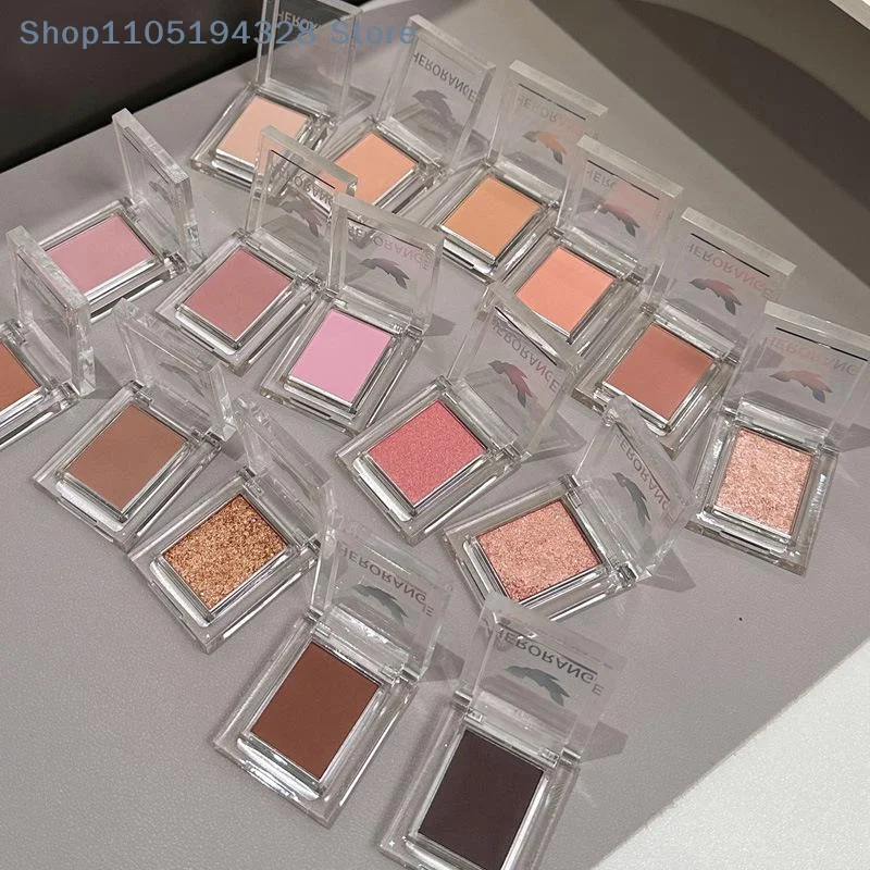 [MP]HERORANGE Matte Lidschatten Pfirsichrosa Rouge Nude Brown Face Contour Wasserdicht Langlebiges Glitzer-Lidschatten-Grundierungs-Make-up