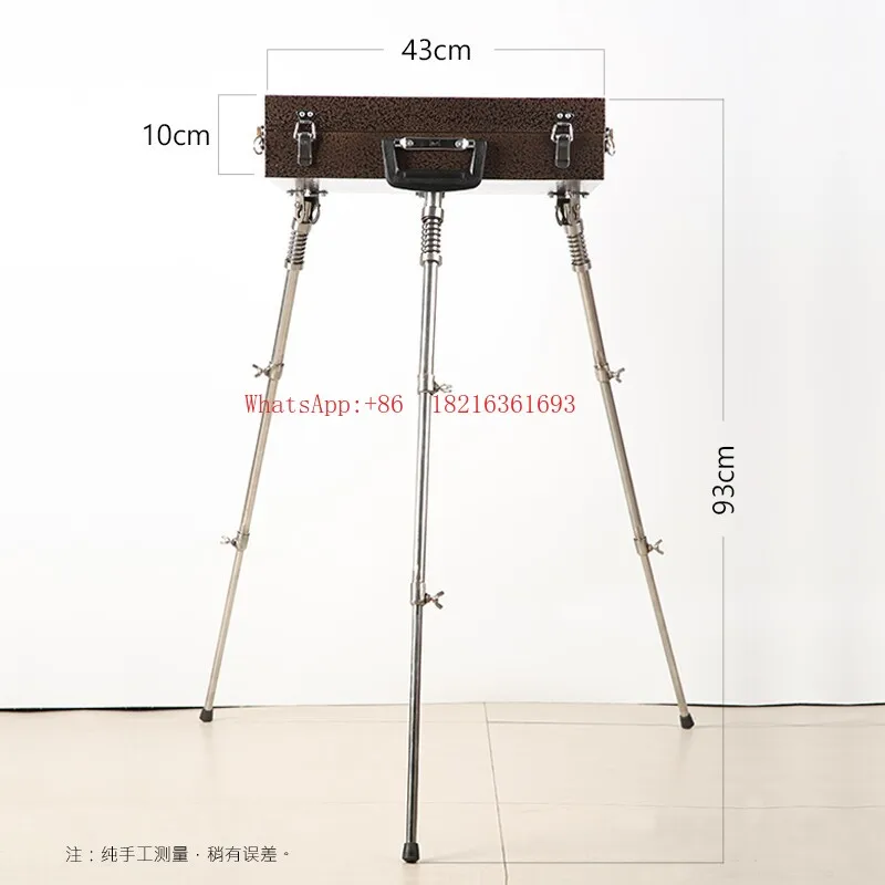 Professional Oil Painting Box Retro Aluminum Alloy Bracket Folding Sketching Portable Multi-functional Art Tool