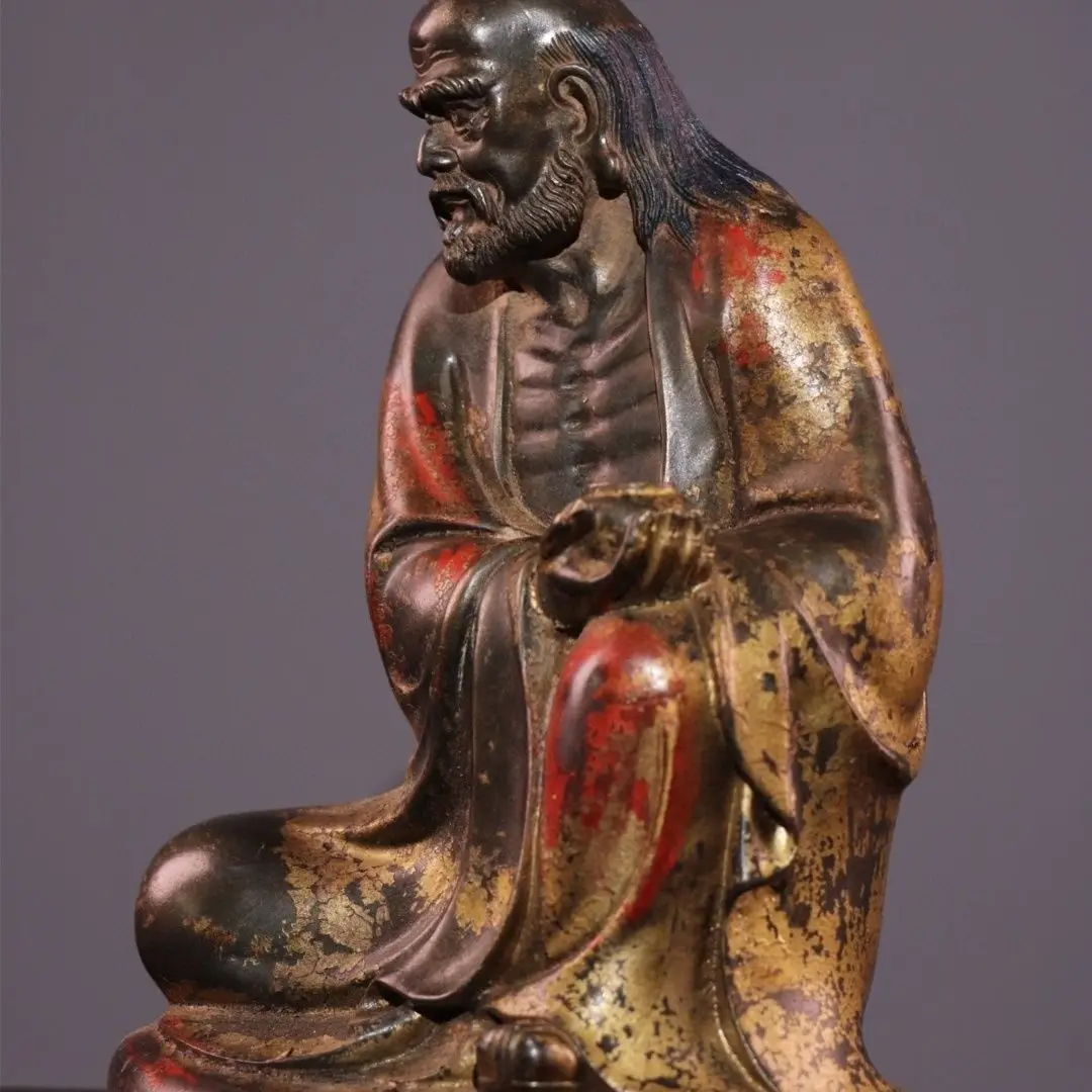 Tibet Tibetan Patriarch Bodhidharma Statue Home Garden Decoration Fengshui Figurines Ornaments Crafts