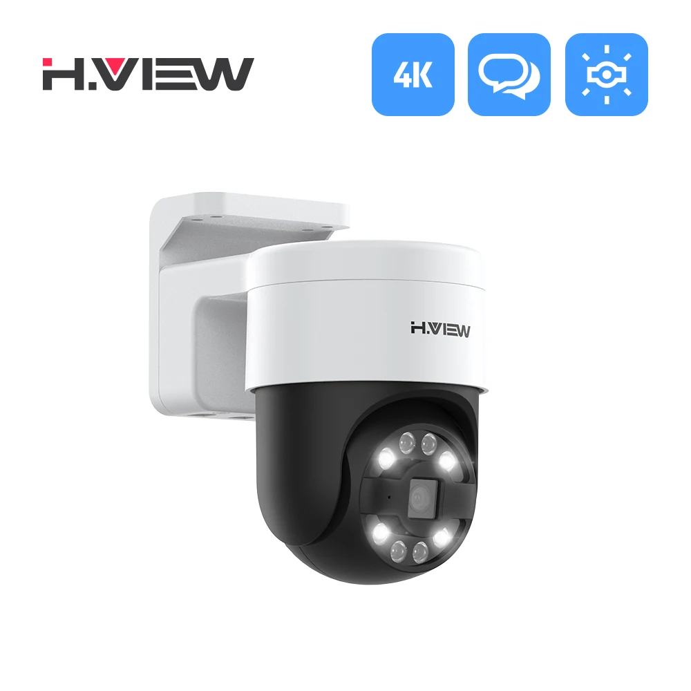 H.View Cctv Security Poe Ip Camera Ptz  5Mp 8mp 4K Dome Outdoor Audio Video Surveillance For Nvr System  Xmeye