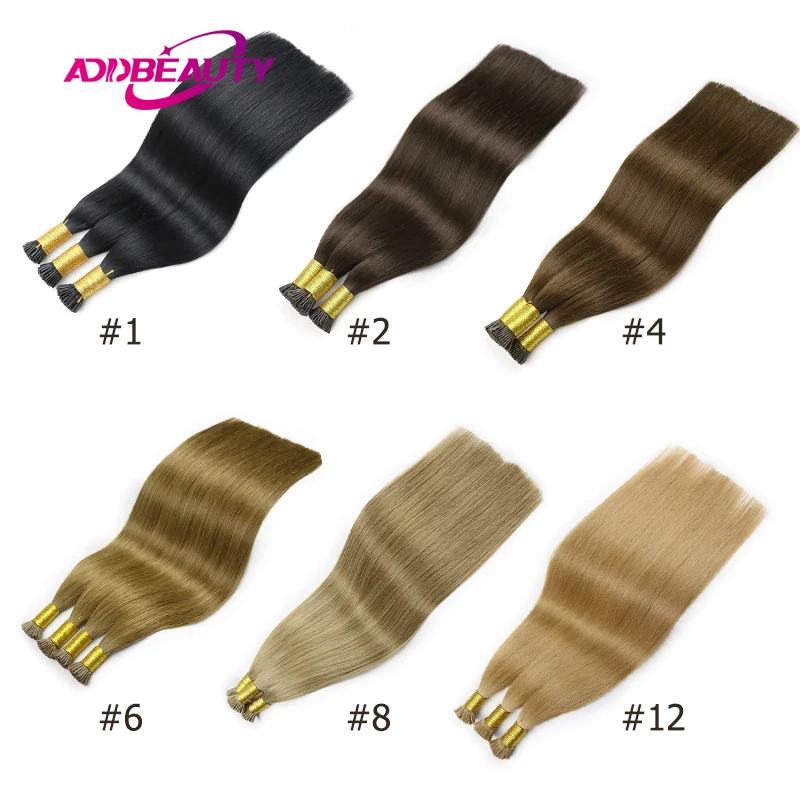 Rechte Maagdelijke Human Hair Extensions Itip Hair Human Hair Hoge Kwaliteit Dik Haar Einde Capsule Keratine Menselijk Haar 30%