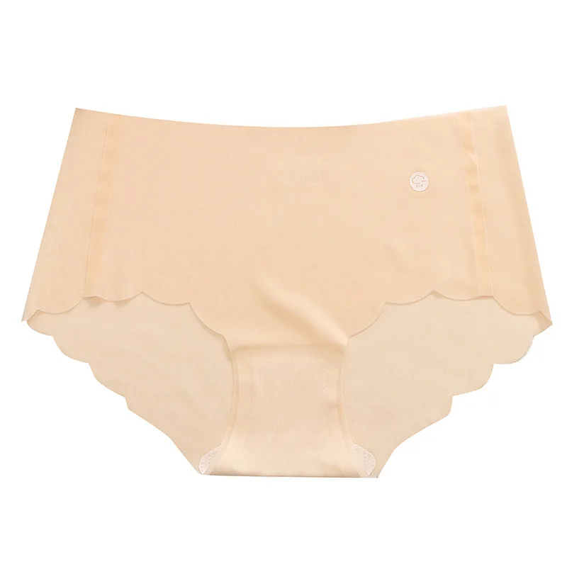 

Ultra-thin translucent ice silk underwear women's nude 7A silk bacteriostatic mask pants comfortable one-piece mid-waist briefs