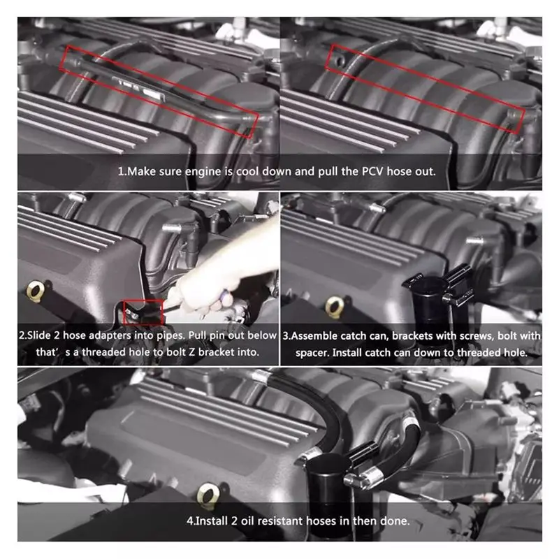 

Unusual 0.18L Aluminum Oil Catch Can Tank With Baffle Plate For Dodge Ram 1500 2500 3500 5.7L 6.4L 2009-2019