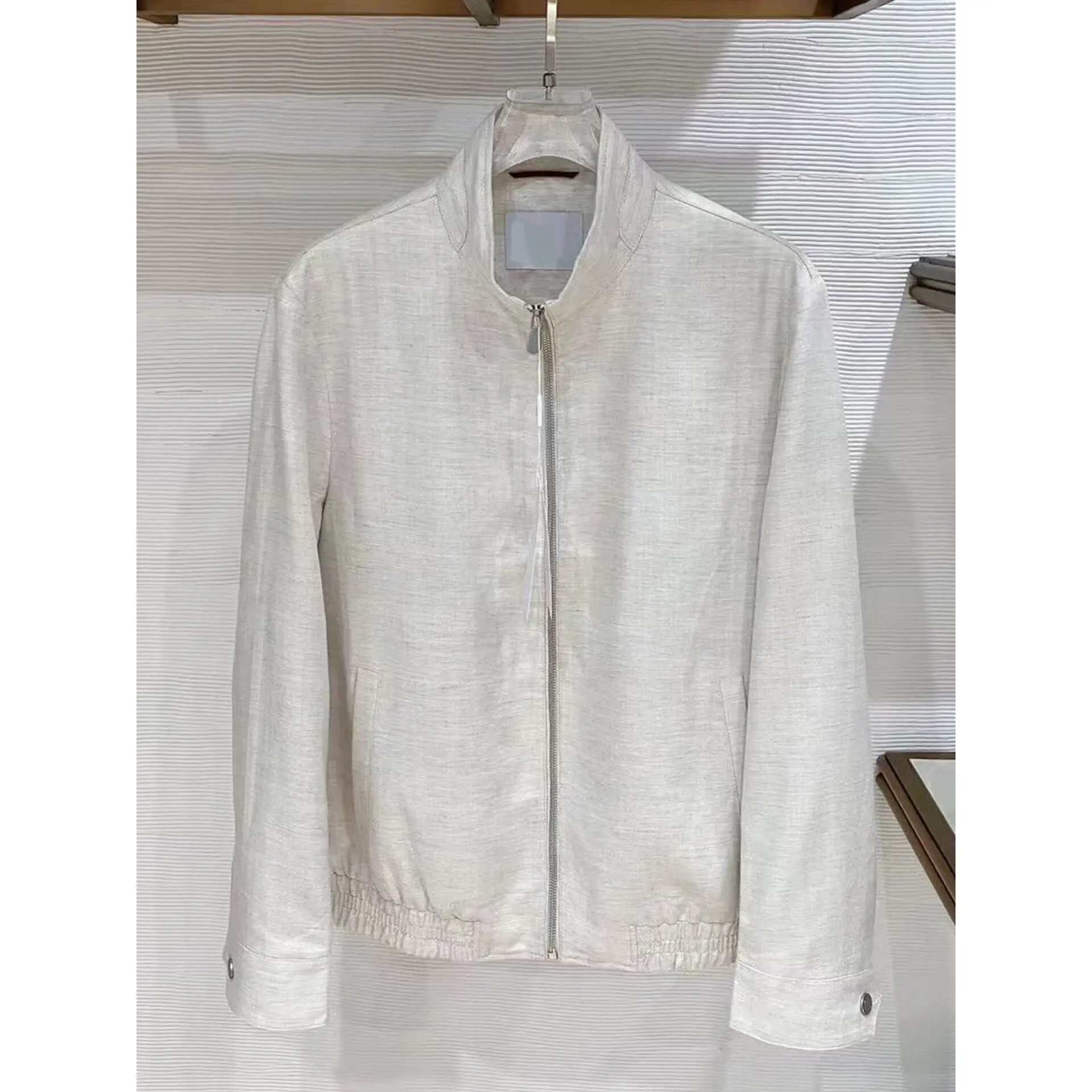Italian BC old money style 26 new wind breathable cotton and linen business stand-up collar casual jacket